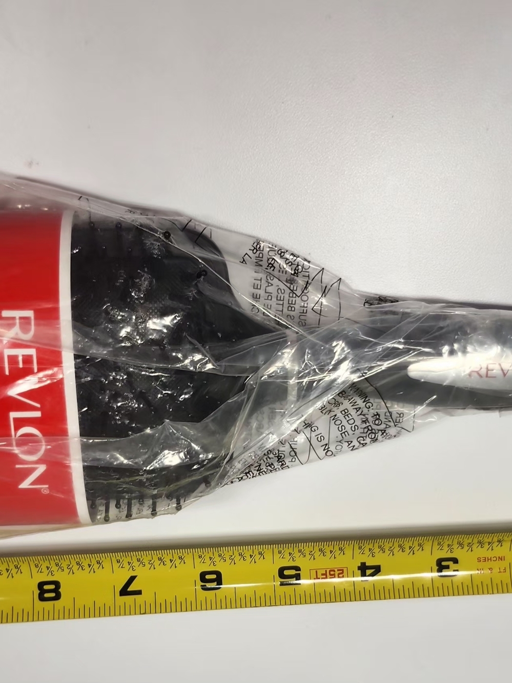 Revlon Straight and Smooth Paddle Brush Soft Feel Black Square All Hair Types - Picture 3 of 16